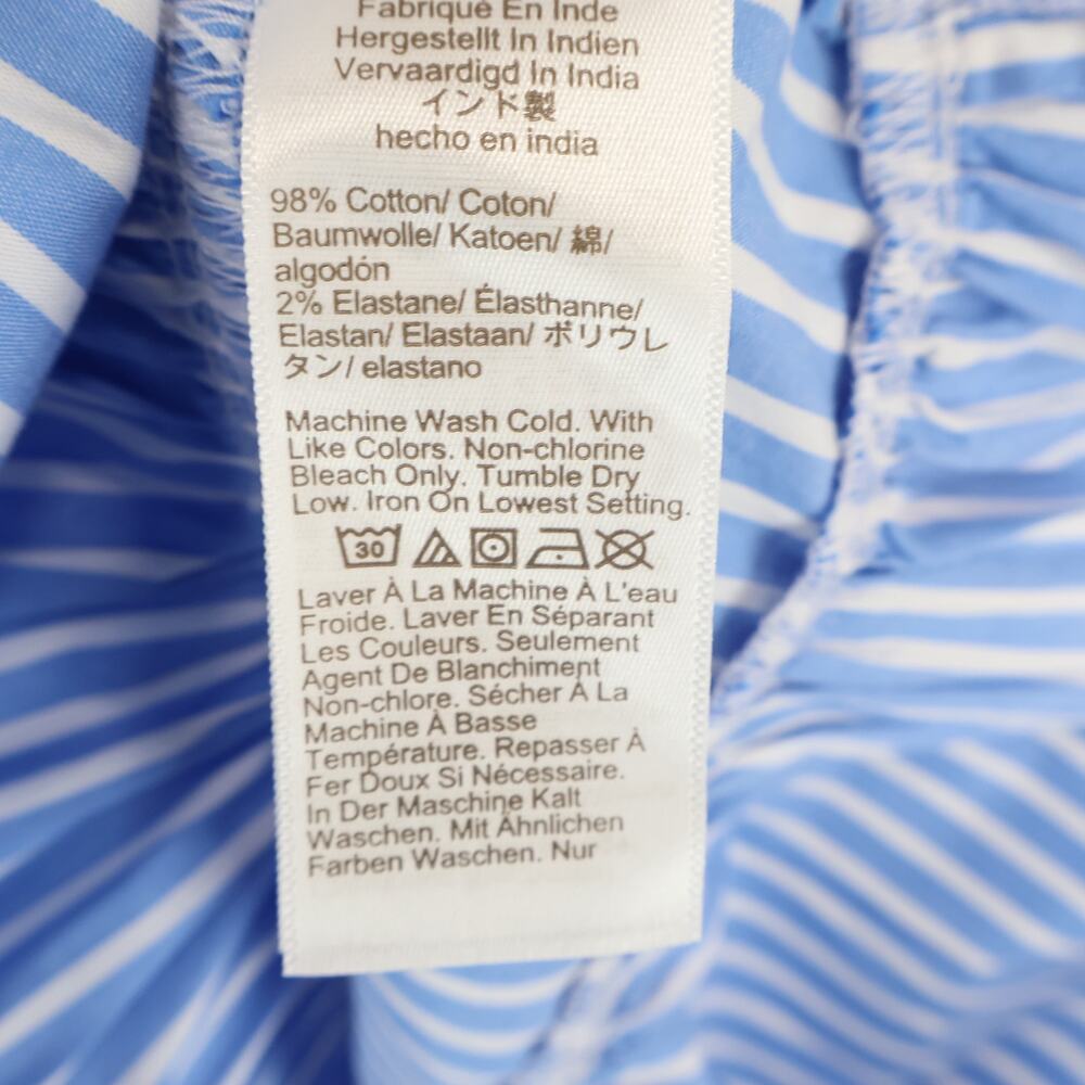 J.Crew Factory Striped Ruffle Sleeve Shirt Dress Sail Blue Size 4 Petite NWT - Picture 8 of 8
